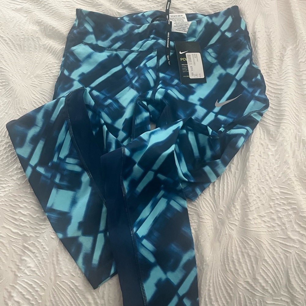 Nike Blue Patterned Leggings